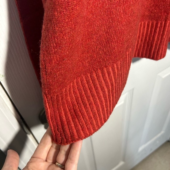 Eileen Fisher Womens Cashmere Wool Sweater Size XL Red Orange Crewneck Soft - Picture 5 of 11